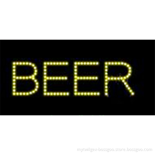 high bright china factory price BEER animated led sign
